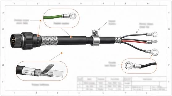 Ilustración de GLOBIX: Transformar dos muestras de cableado en un plano de producción claro