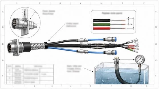 Ilustración de GLOBIX: Conjunto eléctrico y neumático: resolver diferencias de pelado y ensayo de fugas